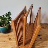 Light wood magazine rack