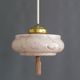 Art Deco Stab-Pendant Light with Marbled Glass Shade, Germany 1930s