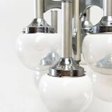 Sciolari chrome "Trumpet" chandelier