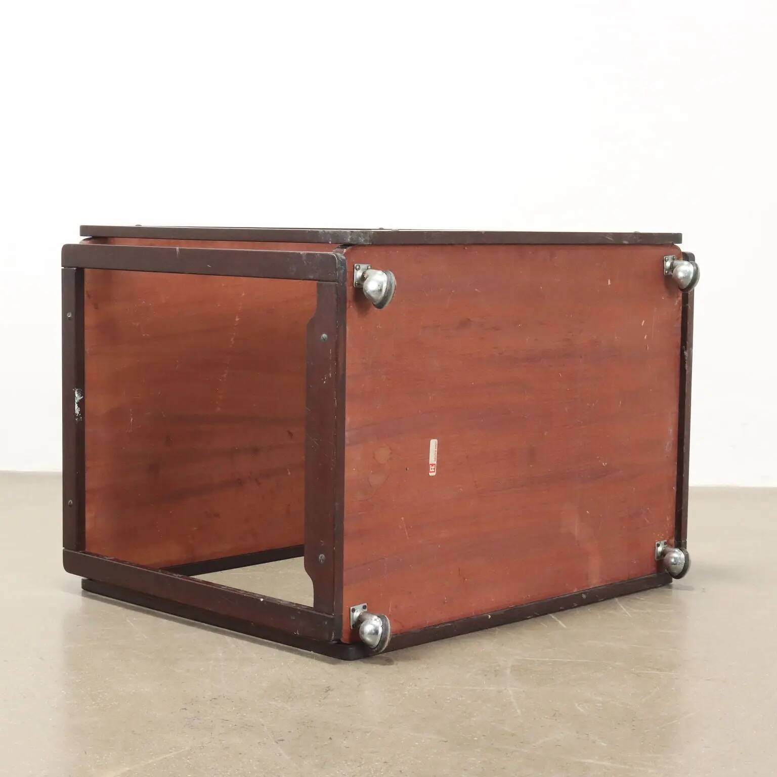 Vintage kitchen sideboard in exotic wood veneer, Italy, 1960s.
