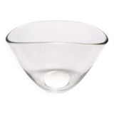 Transparent Hand-Blown Murano Glass Vase, Italy