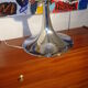 Lamp ball chrome foot tulip of the 1960s