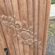 Art Deco vintage Parisian buffet renovated in solid wood and pink marble 123cm