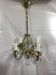 Lustre cage à  4 lumières bronze et cristal