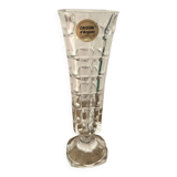Vintage soliflor vase in Arques crystal, new in box