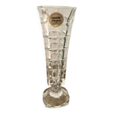Vintage soliflor vase in Arques crystal, new in box