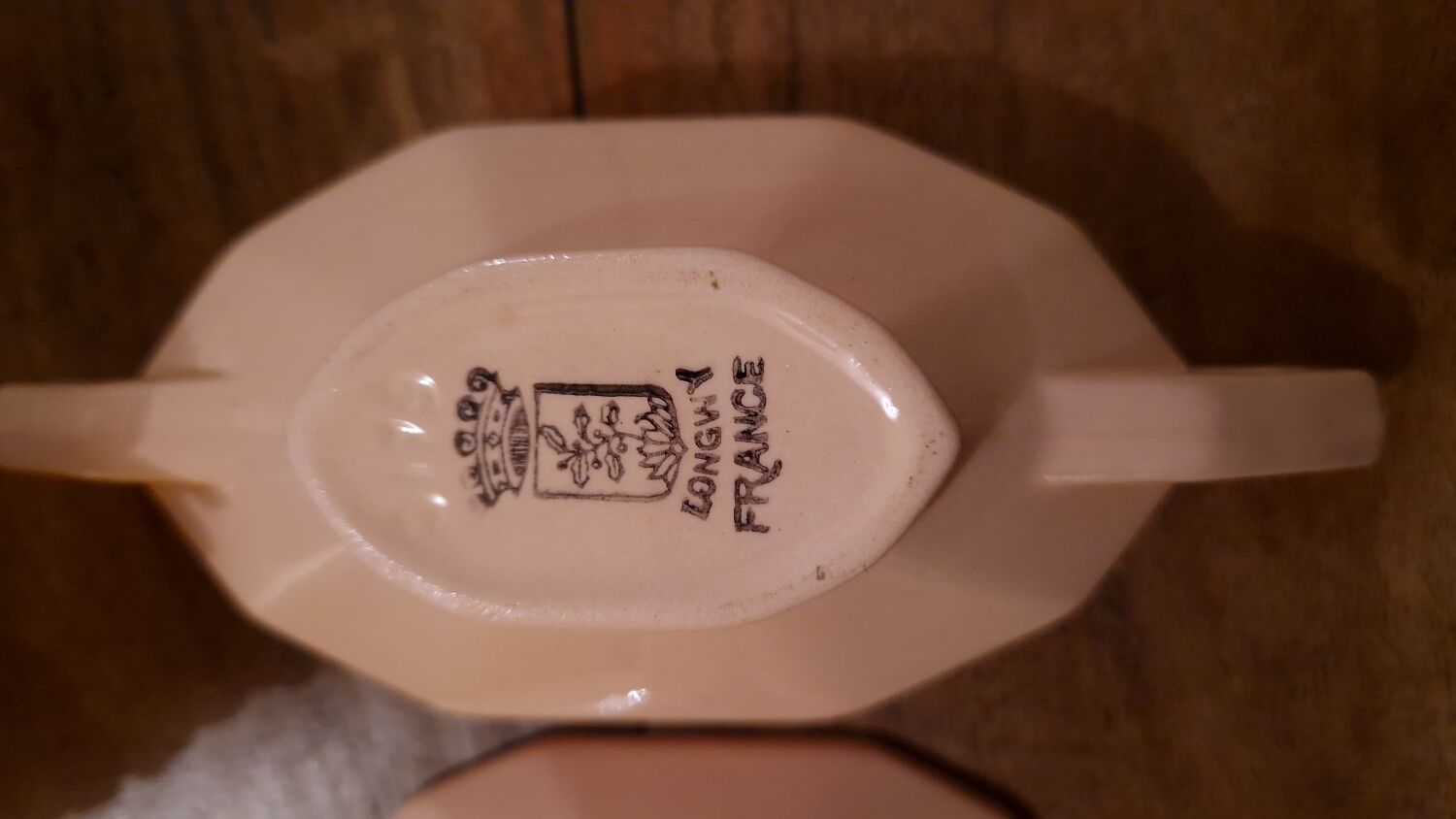 Longwy ceramic pink coffee tea set