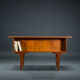 Danish teak desk by Gunnar Nielsen for Tibergaard 1960s
