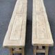 2 stripped farmhouse benches in solid oak 1950 200cm