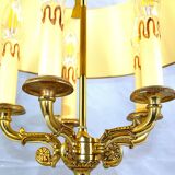 Bronze Bouillotte Lamp in Solid Empire Style Five Lights * Lucien Ga
