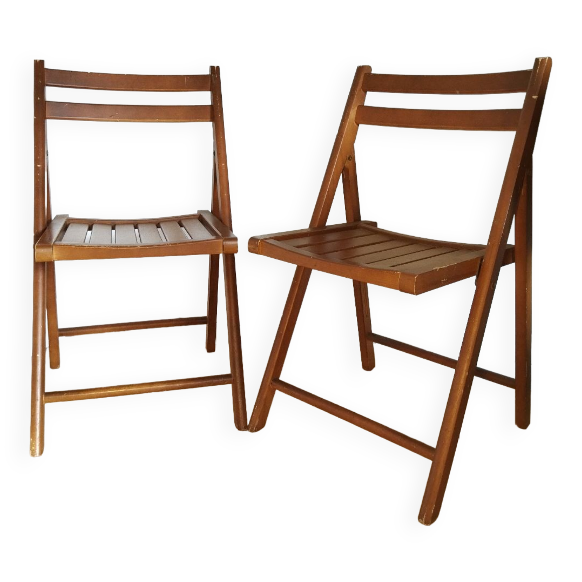Pair of vintage folding chairs
