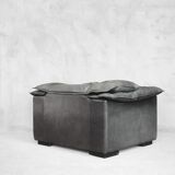 Grey Leather Danish Monza Armchairs by Jens Juul Eilersen for Niels Eilersen, 1970s, Set of 2