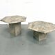 Pair of Italian marble coffee tables, circa 1970.