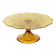Art Deco Amber Cake Stand Depression Glass 31cm