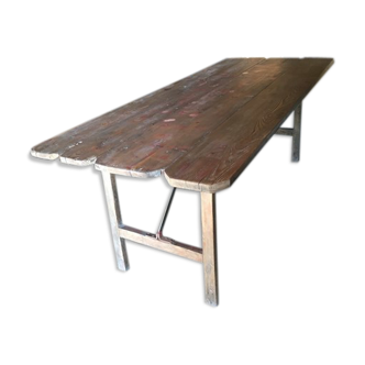 Former Brasserie folding table half XX th