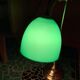 Desk lamp in brass and green opaline