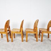 Rainer Daumiller pine wood dining chairs for Hirtshals Savvaerk  1980