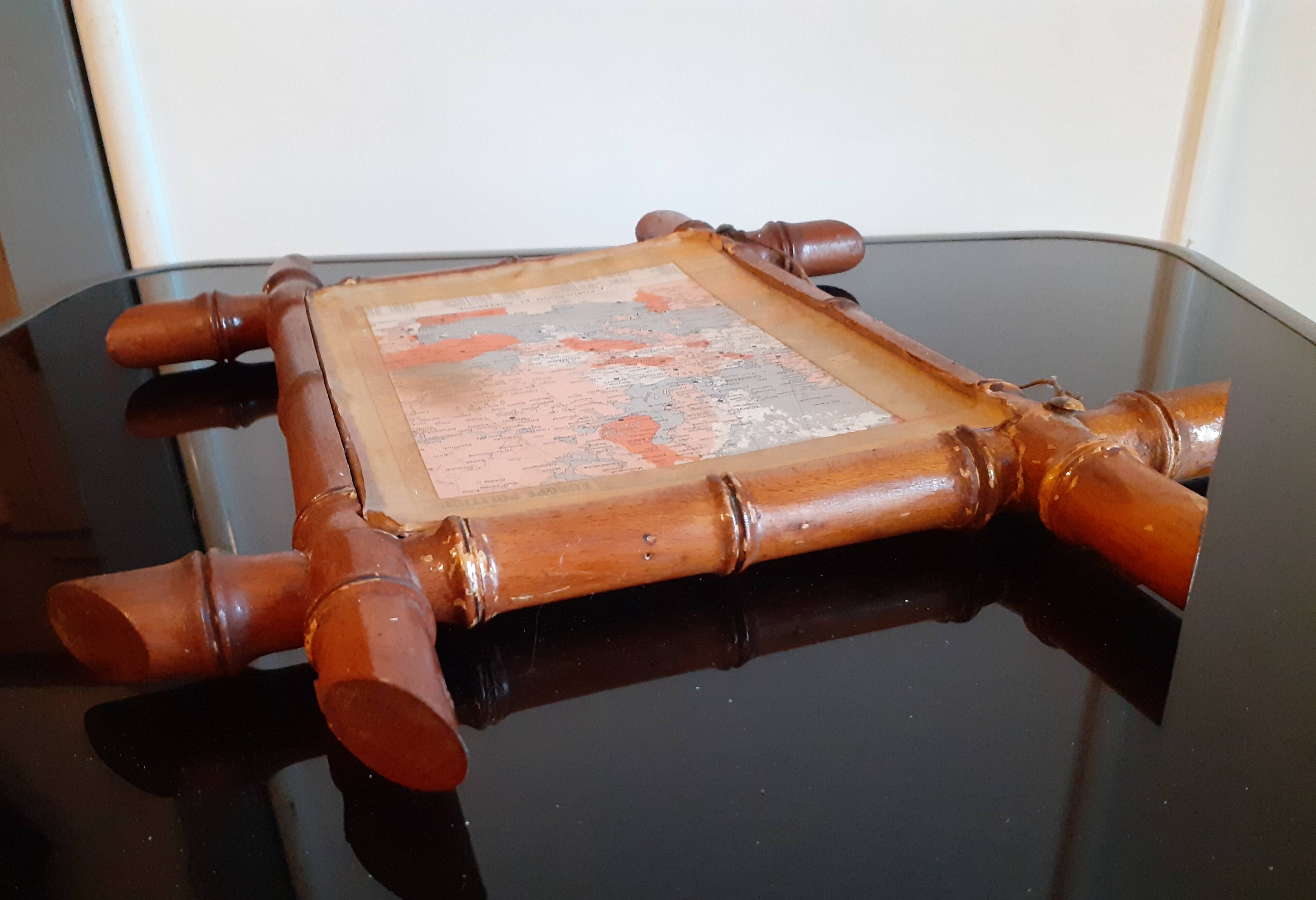 Antique barber mirror 40.5 cm x 34.5 cm