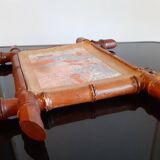 Ancien miroir de barbier 40,5 cm x 34,5 cm