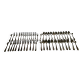 Silver metal cutlery