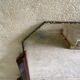 Large mirror of vintage art deco wooden fireplace 119 cm / 93 cm