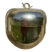 Golden apple ice bucket 1970 vintage fruit