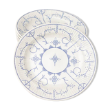Set of 11 Royal Boch plates – Copenhagen blue decor – Belgian earthenware – Ø
