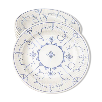 Set of 11 Royal Boch plates – Copenhagen blue decor – Belgian earthenware – Ø