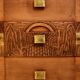 Japanese art deco enfilade with carved frieze