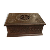 Dark wood open box