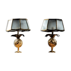 paire lampes ananas design