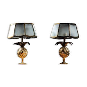 Paire lampes ananas design