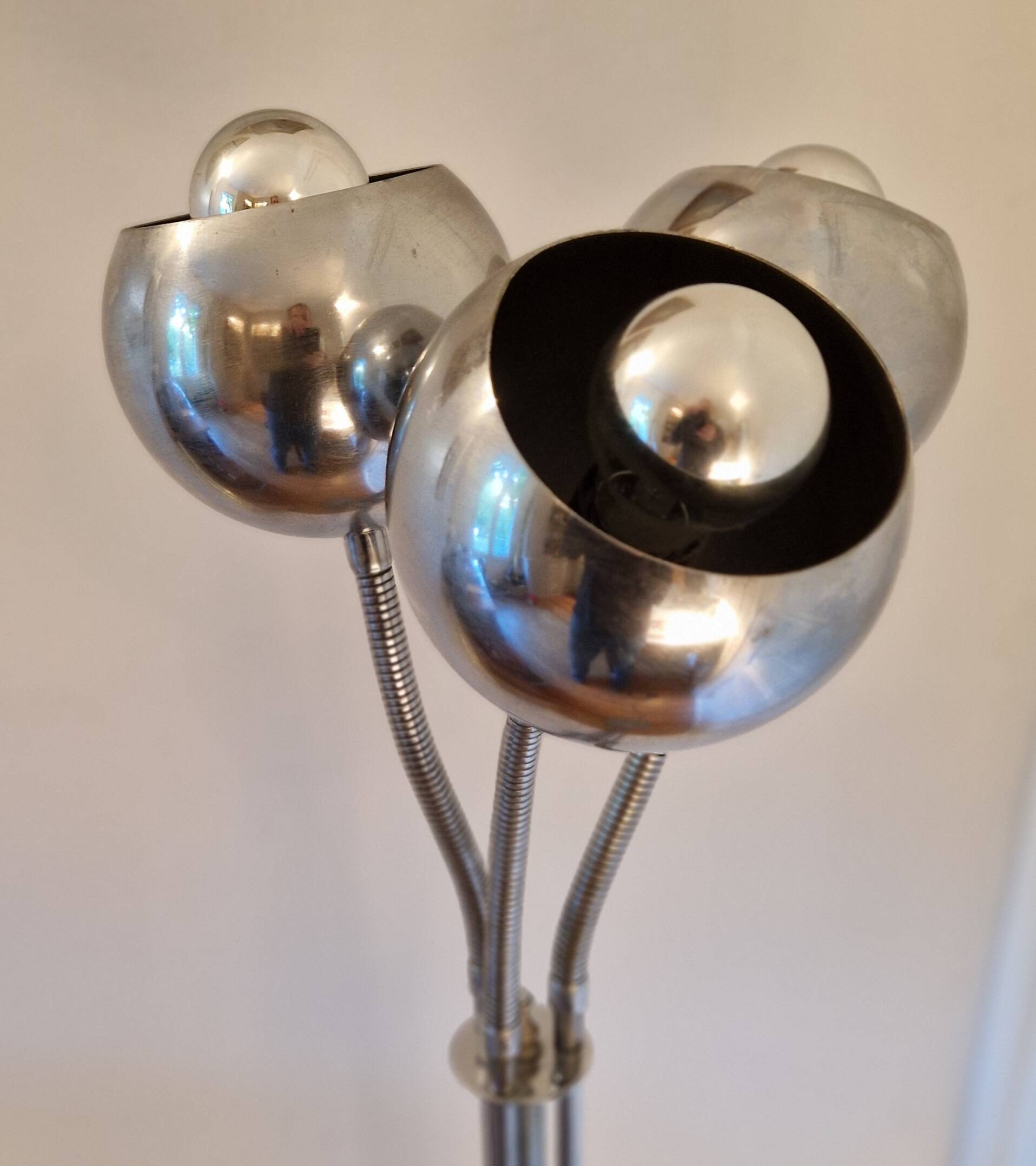 Reggiani Eyeball floor lamp with articulated arms, 1970s