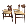 Teak Dining Chairs by Ejnar Larsen & Aksel Bender Madsen, Denmark 1960s