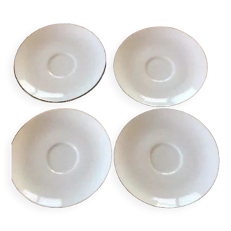 Lot de 4 sous tasses à café en porcelaine