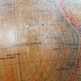 Vintage earth globe with light, Germany 1949