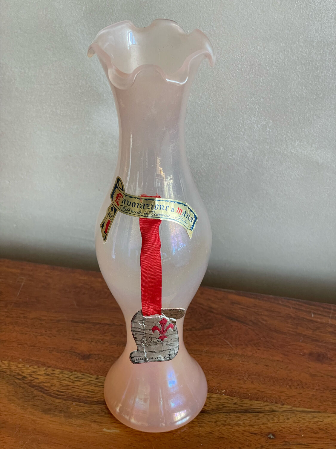 Iridescent glass soliflore Italy