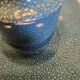 Copeland Spode England porcelain candlestick – turquoise shagreen design –
