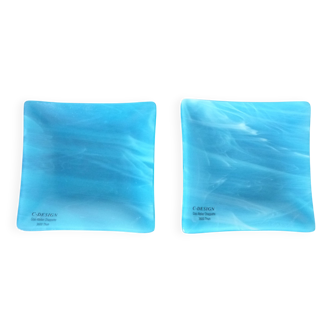 Duo of Glas Atelier Chappatte pocket emptiers