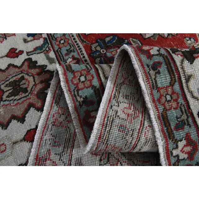 1970s Vintage Persian Handmade Wool Red Oversized Area Rug 298x383
