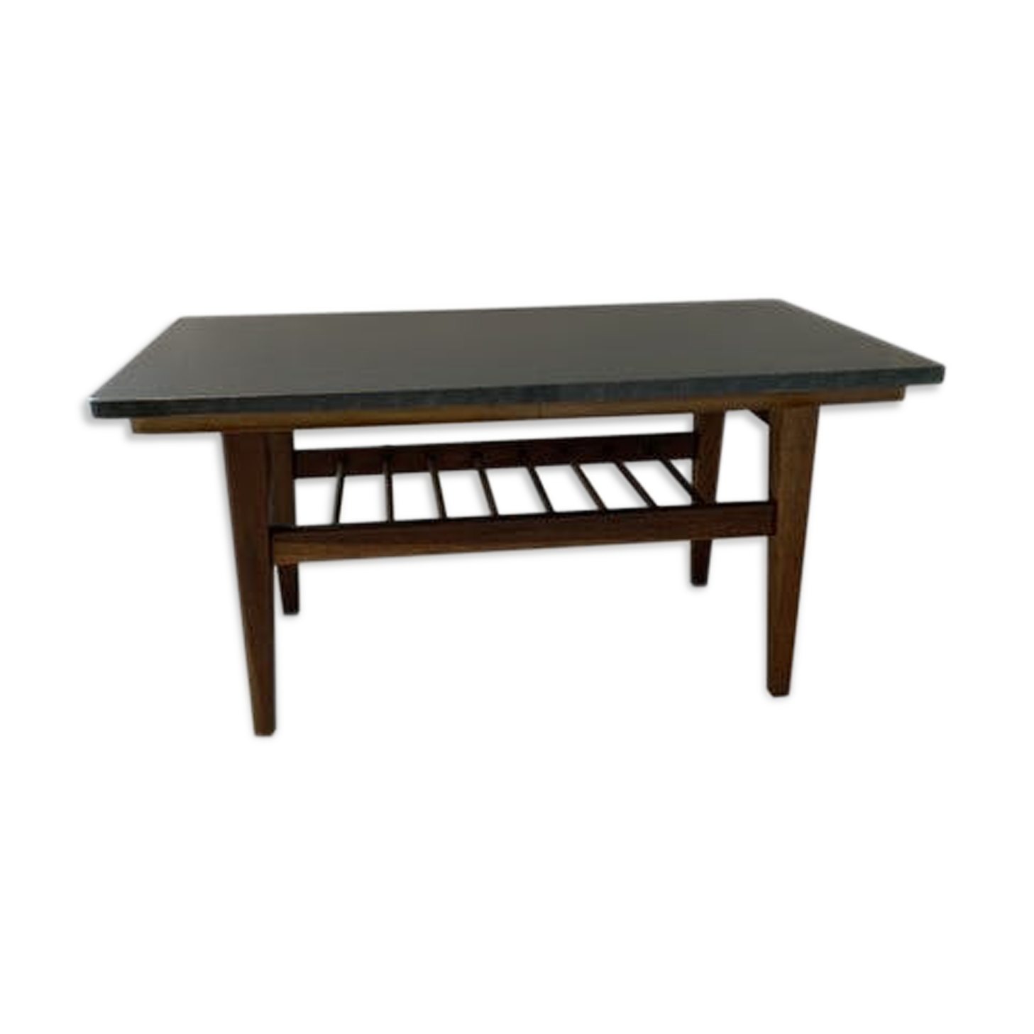 Vintage coffee table with granite top