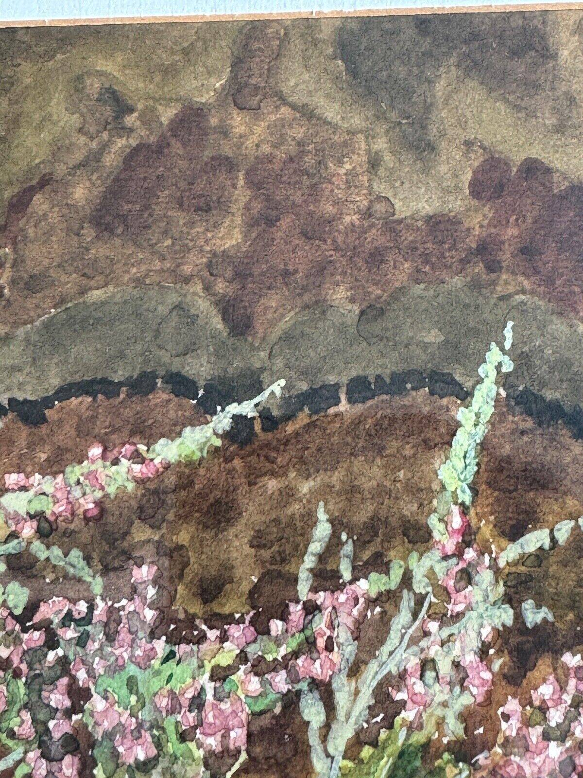 Watercolor on paper by Valentin Nossikov XXth Still Life with Heather