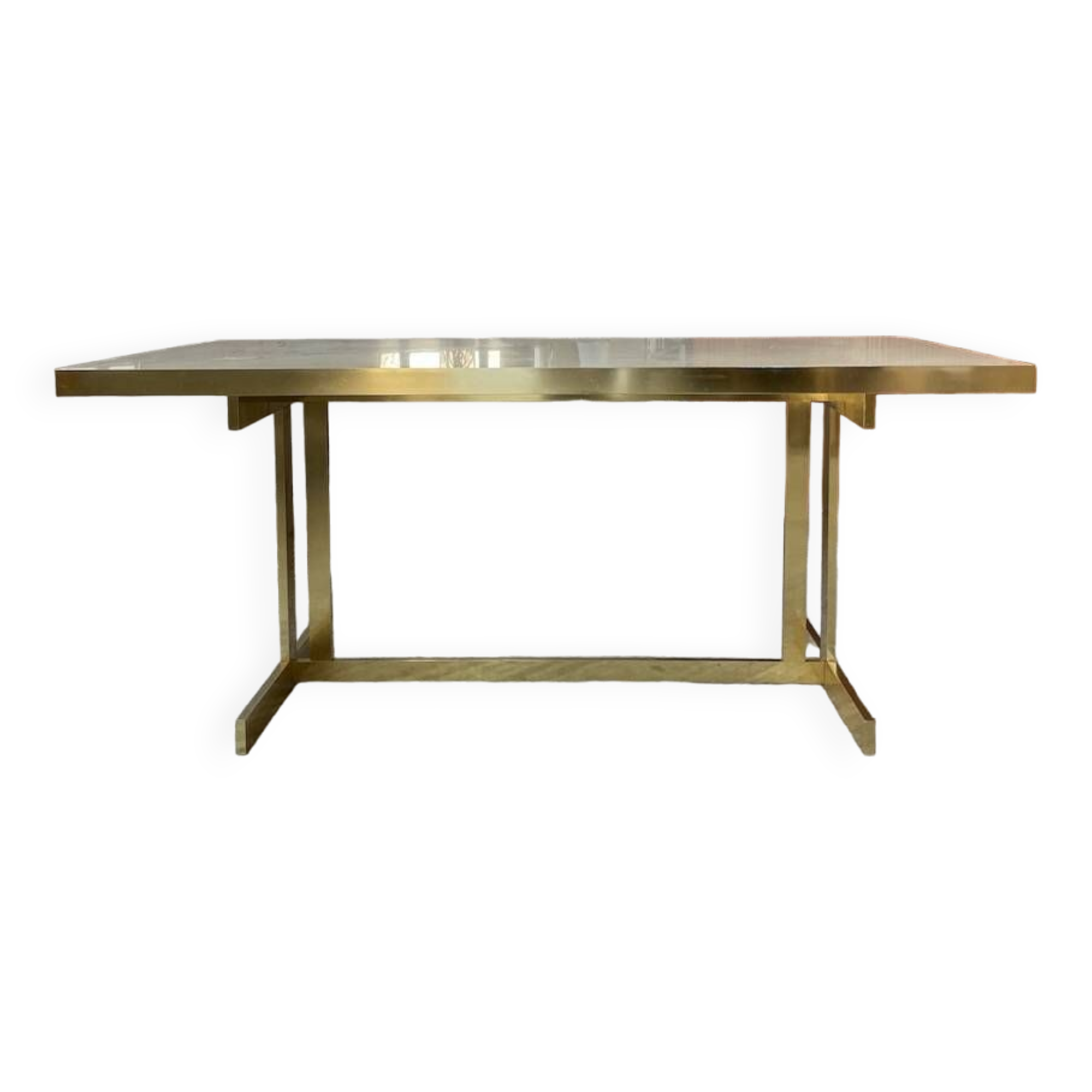 Brass table 1970 Italian lacquer