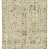 Handmade oriental beige rug 201 cm x 300 cm
