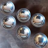 Lot de 6 coupelles  sur pied. Métal