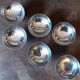 Set of 6 footed bowls. Metal