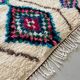 Moroccan Berber rug in cream wool with multicoloured diamonds – 250 × 147 cm
