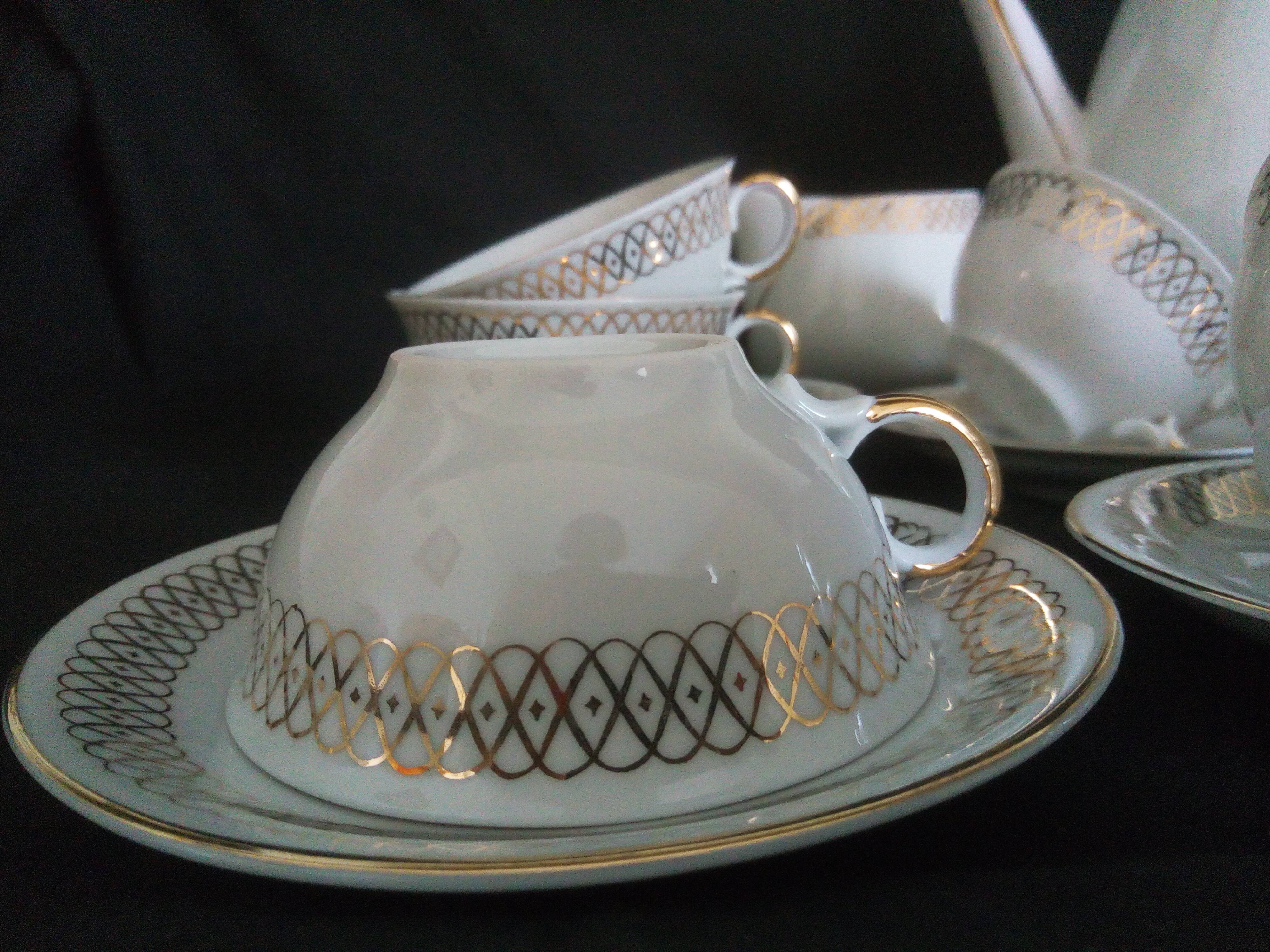 German porcelain coffee set Oscar Schaller (1921 - 1935)