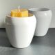 Pair of White Ceramic Candle Holders