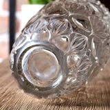 Vase vintage en verre lourd clair par Rudolfova Huť / République tchèque / années 1960